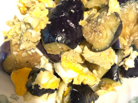 【簡単・スピード】揚げナスと卵の和風炒め